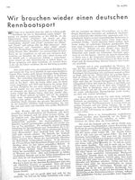 Rennbootsport, Wir brauchen wieder einen deutschen