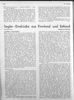Finnland und Estland, Seglereindrücke aus