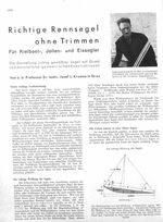 Richtige Rennsegel ohne Trimmen