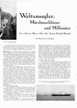 Weltumsegler, Märchenschlösser, Millionäre. Im offenen Boot über den Long Island Sound (Hans Croeber)