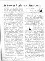 6-m-R-Klasse, Ist sie auskonstruiert?