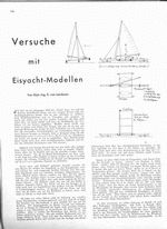 Eisyacht-Modell - Versuche