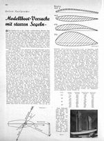 Modellbootversuche mit starren Segeln