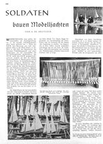 Soldaten bauen Modelljachten