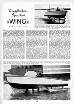 Tragflächen-Sportboot "Wing" (Fritz Vertens)