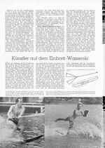 Künstler auf dem Einbrett-Wasserski