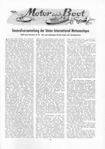 Union International Motonautique - Generalversammlung