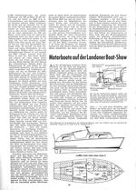 Londoner Boat-Show, Motorboote und Motoren auf der