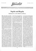Segeln und Regeln