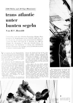 trans atlantic unter bunten segeln