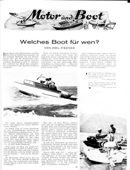 Boot, welches, für wen?