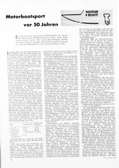 Motorbootsport vor 50 Jahren