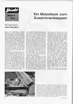 Motorboot, ein, zum Zusammenklappen