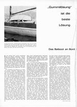 Beiboot an Bord von kleinen Yachten, das