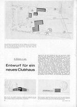 Clubhaus, neues, Entwurf für ein