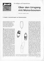 Über den Umgang mit Motorbooten
