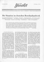 Bootsbauhandwerk, die Situation im deutschen
