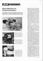 Motoren, neue, in Friedrichshafen