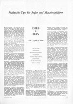 Dies und das, Tips zum 1. April