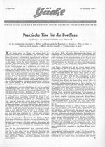 Bordfrau, praktische Tips für die