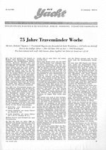 Travemünder Woche, 75 Jahre
