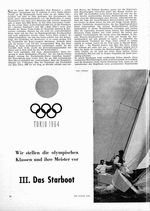 Olympische Klassen und ihre Meister - das Starboot