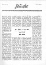 Jahresrückblick: Was 1964 uns brachte - und 1965 sein sollte