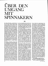 Spinnakern, über den Umgang mit
