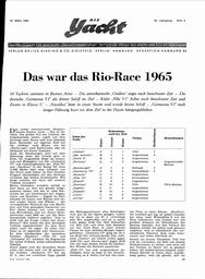 Rio-Race 1965, das war das
