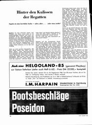 Regatten, hinter den Kulissen der