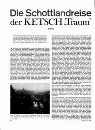 Schottlandreise, die, der Ketsch "Traum“
