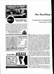 Handikap, das, mit dem Handikap, Vorgabezeiten bei Segelschulschiff-Regatten