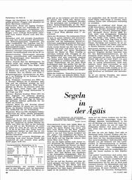 Ägäis, segeln in der