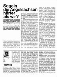 Angelsachsen, segeln die, härter als wir?