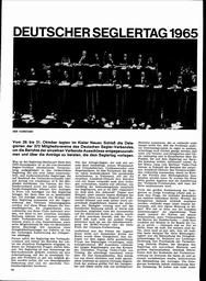 Seglertag, Deutscher 1965