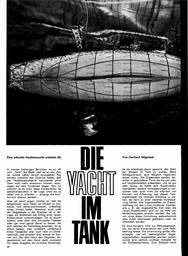 Hochseeyacht: Konstruktion und Entstehung 6. Schlepptankversuche