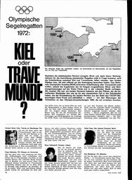Olympische Segelregatten 1972: Interviews zur Frage "Kiel oder Travemünde?"