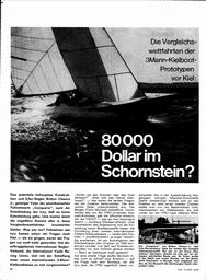 Bericht von den Vergleichswettfahrten