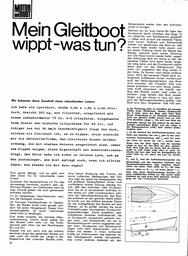Wippen von Gleitbooten