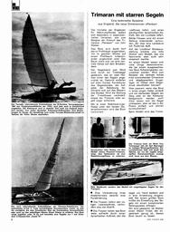 Trimaran mit starren Segeln