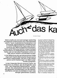 Katamarane: Über das Kentern und Abheben der Katamarane
