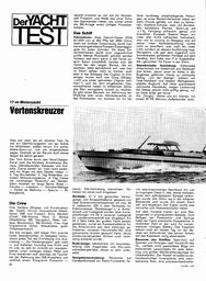 Vertenskreuzer,  17m Motoryacht, Yacht-Test