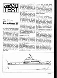 Ancas Queen 24,  7,43m Motorkreuzer, Yacht-Test