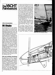 OK-Dinghy,  4,00m Kunststoffjolle, Yacht-Fahrbericht