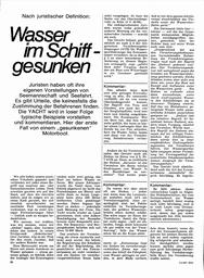 Juristische Definition: Wasser im Schiff