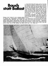 Yacht-Gespräch mit Dick Carter: Bauch statt Ballast