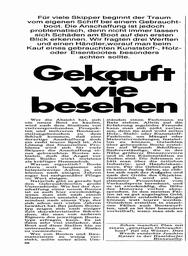 Gebrauchtboote - gekauft wie besehen
