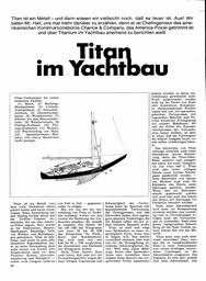 Titan im Yachtbau