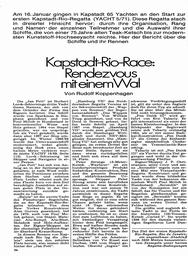 Kapstadt - Rio Race