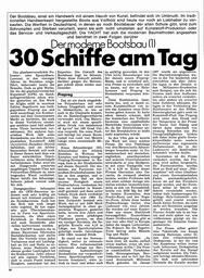 Der moderne Bootsbau - 1. Dreißig Schiffe am Tag